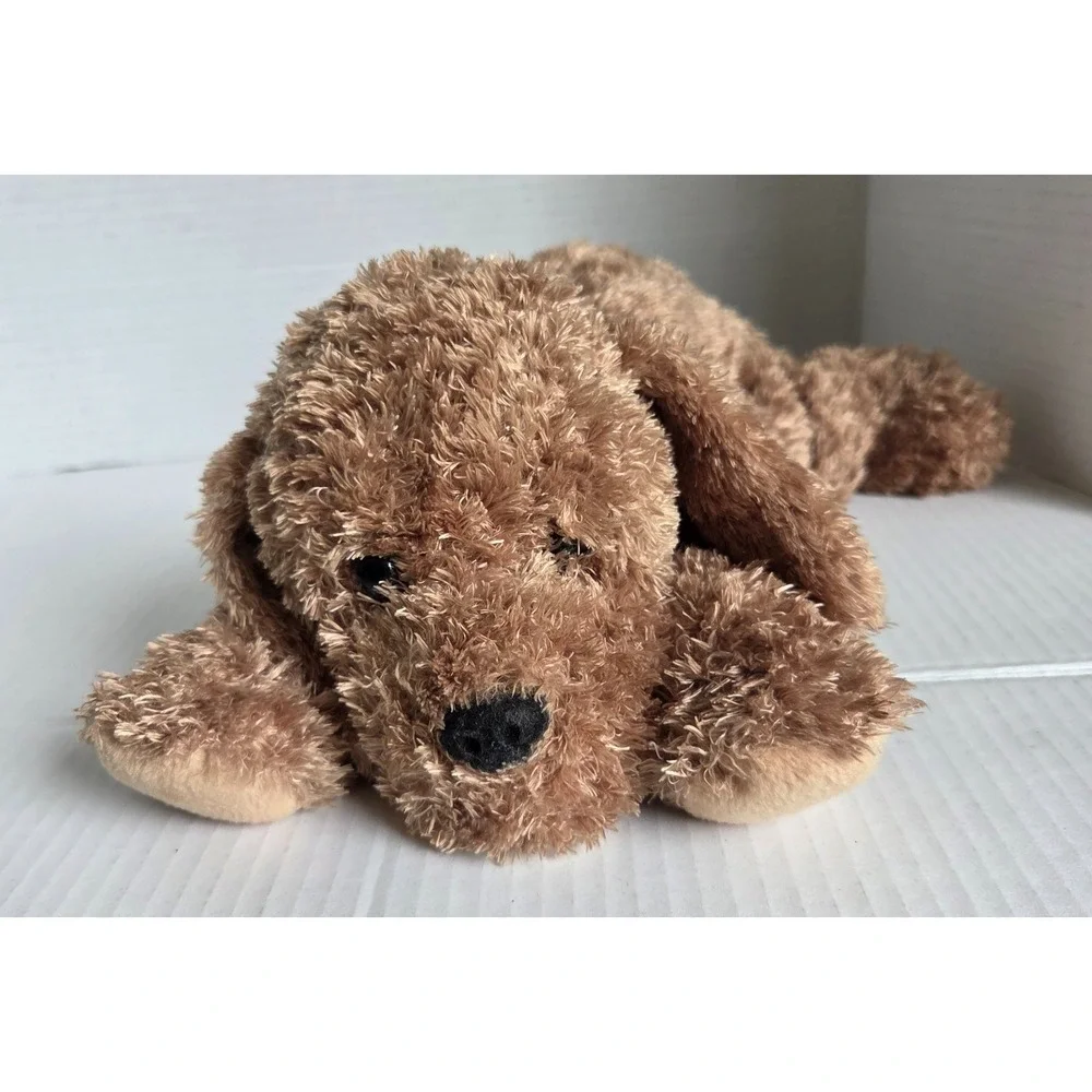 Princess Soft Toys Brown Plush Puppy Dog Floppy Shaggy missing Bow 15